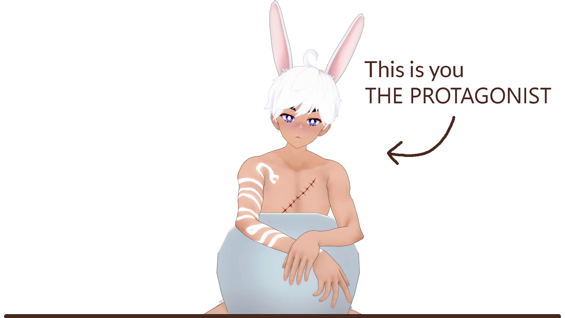 The protagonist of "Bunny Hero Works Part-Time"